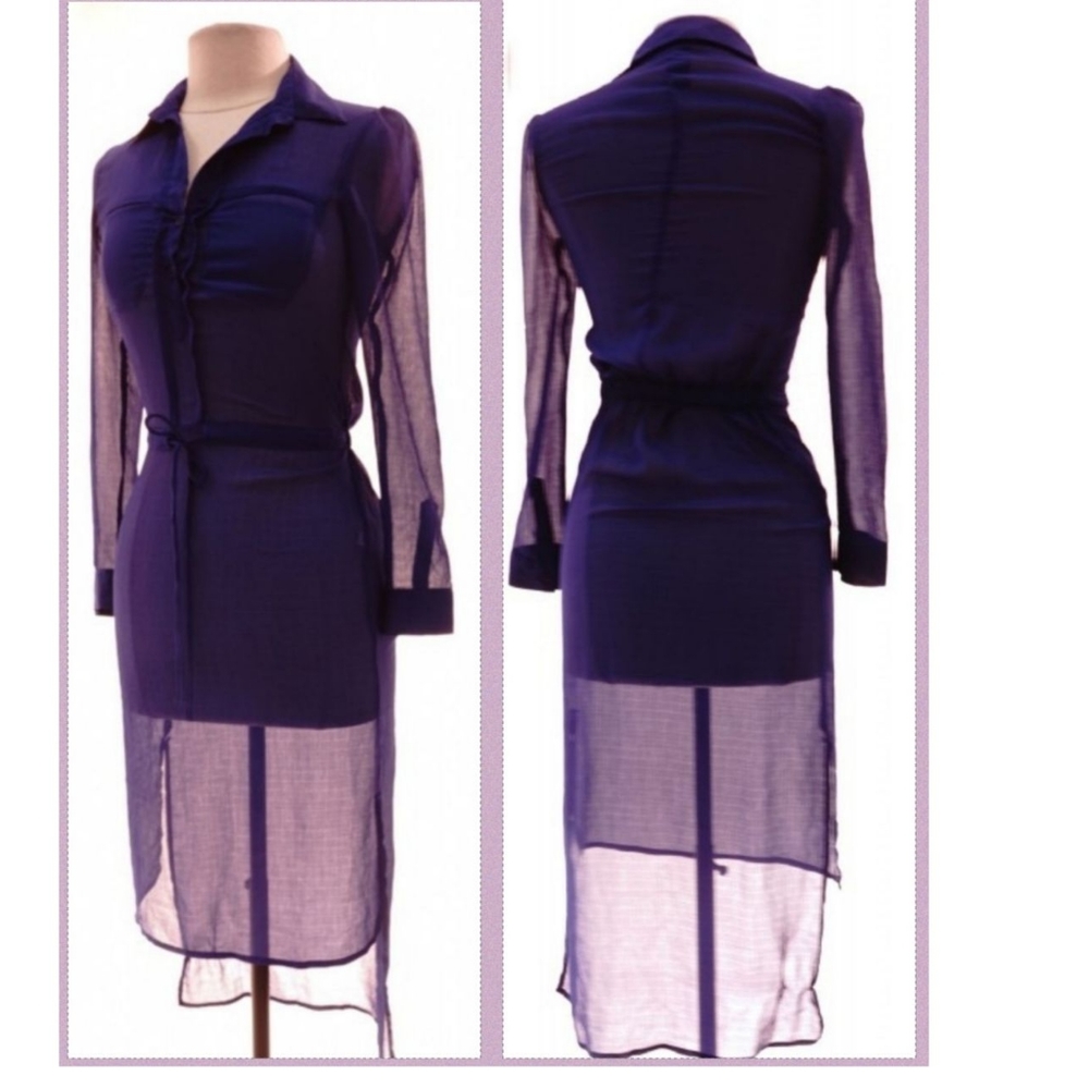 AYK Purple Sheer Dress